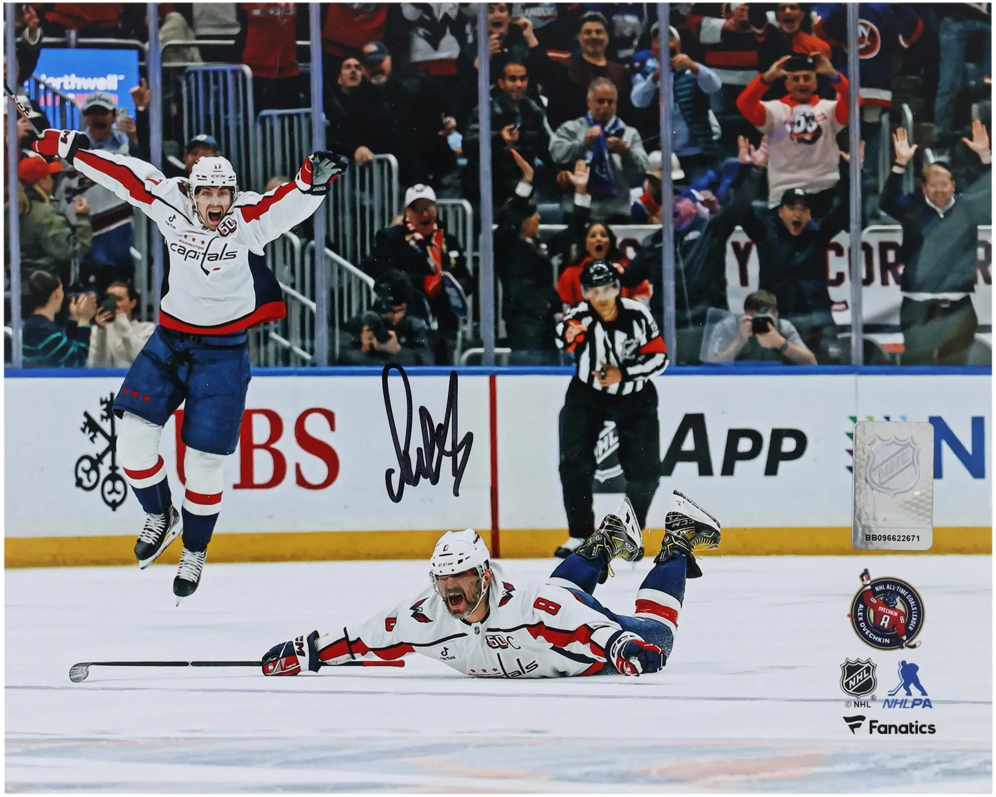 Alex Ovechkin Washington Capitals Autographed 8" x 10" 895th Goal Celebration Photograph - Fanatics Authentic Certified