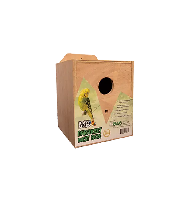 A&E AE9033 7"x7.125"x8.5" Parakeet Nest Box