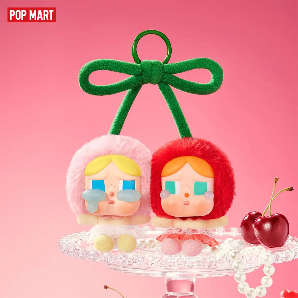 POP MART CRYBABY Crying For Love Series-Vinyl Plush Hanging Card (Love You Cherry Much), Collectible Toys,Surprise Gift