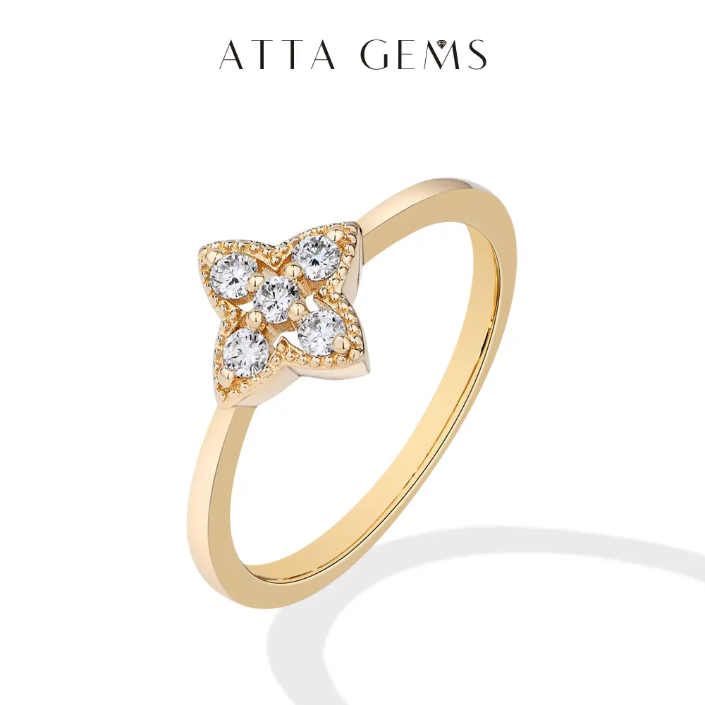 ATTAGEMS Lab-Created Lucky Moissanite Ring for Women 925 Sterling Silver Wedding Party Anniversary Daily Wear Rings Sparkling Fine Jewelry Gift for Her R303 summerwins