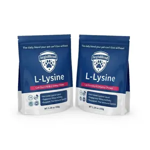 AegisBlend Lysine Cat Chews – Immune Support & Respiratory Health Cat Treats with Fish Oil & Krill, Helps with Watery Eyes & Seasonal Stress, Soft Chew Cat Supplement for Coat, Teeth & Wellness, 150g