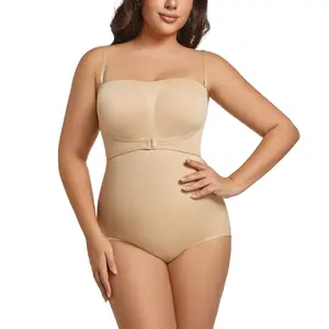 Women's Plus Size Shapewear Bodysuit Spaghetti Strap Triangle Brief OnePiece Tummy Control Butt Lifting Slimming Body Shaper Underwear for Enhanced Silhouette