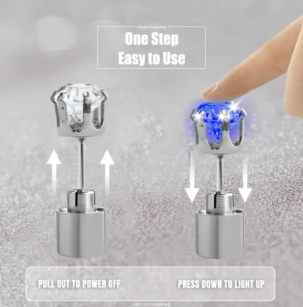 Glow Earrings & Korean-Style Zircon Earrings Must-Have Sparkle for Party Nights Elevate Your Night Out Look Unisex One Step Easy to Use