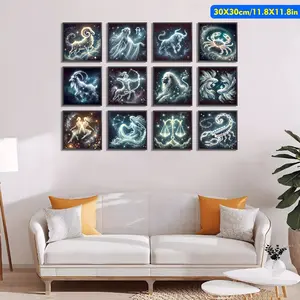 You can choose any one of the 12 models. The twelve zodiac constellation star map diamond, the framed artistic painting. It is suitable for decoration in the bedroom, kitchen of your home. It is a gift for your family.