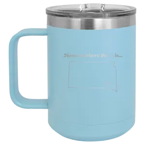 South Dakota Heart 15 oz Mug | Light Blue