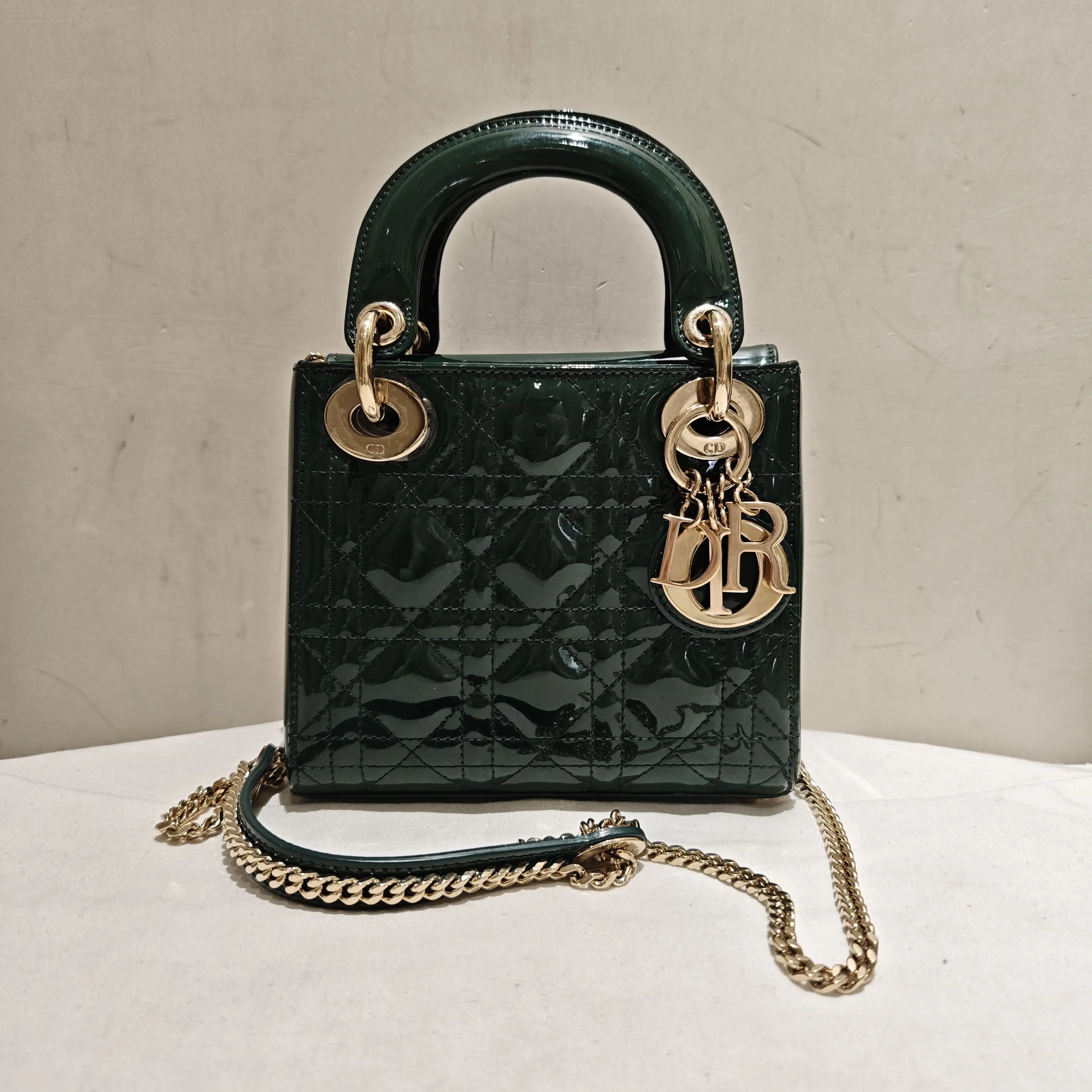 Pre-owned Dior patent leather Shoulder Bags lady dior