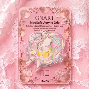 Bookish Princess Phone Grip Enchanted Rose Acrylic MagSafe Holder Cute Coquette Fairy Tale Phone Stand Storybook Princess Gift for Book Lovers Reading Merchandise