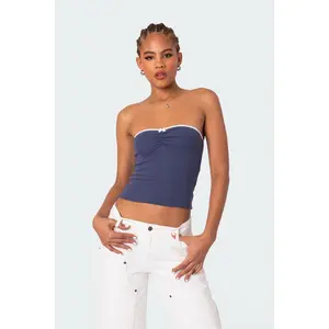 Edikted Women's Kacey Strapless Waffle Top