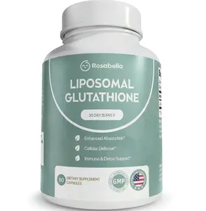 Rosabella Liposomal Glutathione 500mg – High Absorption Glutathione Supplement, Antioxidant Support, Cellular Health & Detox Support, 60 Capsules, 30 Day Supply, Daily Antioxidant Capsules