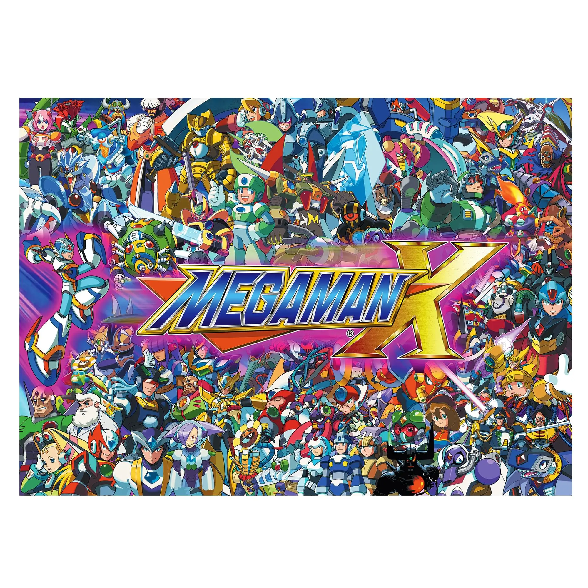 Mega Man Collage 1000-Piece Jigsaw Puzzle Game, DIY Activity for Toys & Hobbies Enthusiasts, Diy Puzzle