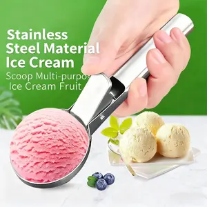 Stainless steel ice cream scoop, spring-loaded ice cream baller, fruit scooper