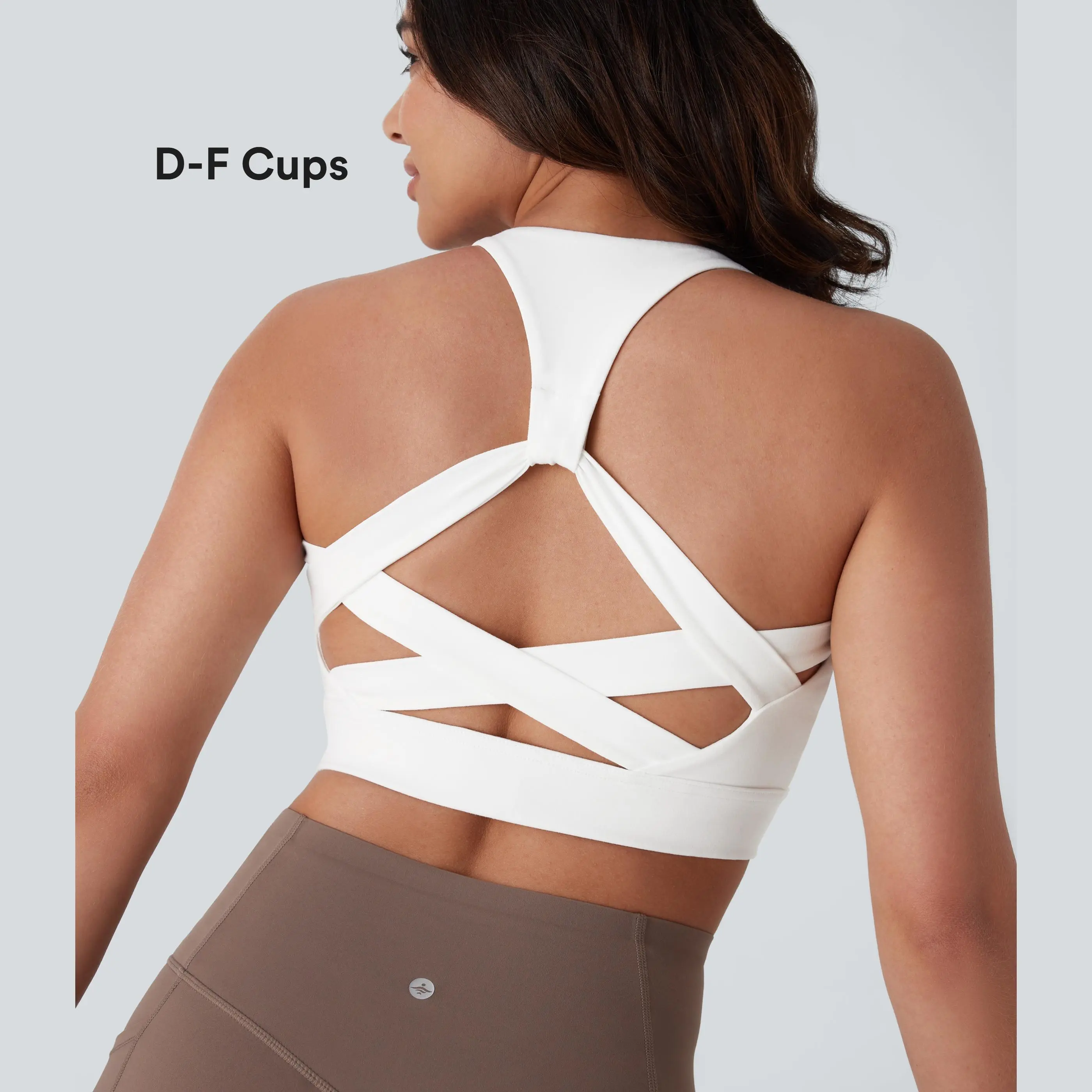 Halara Low Support Backless Racerback Crisscross Yoga Sports Bra-D/DD/DDD/F Cups