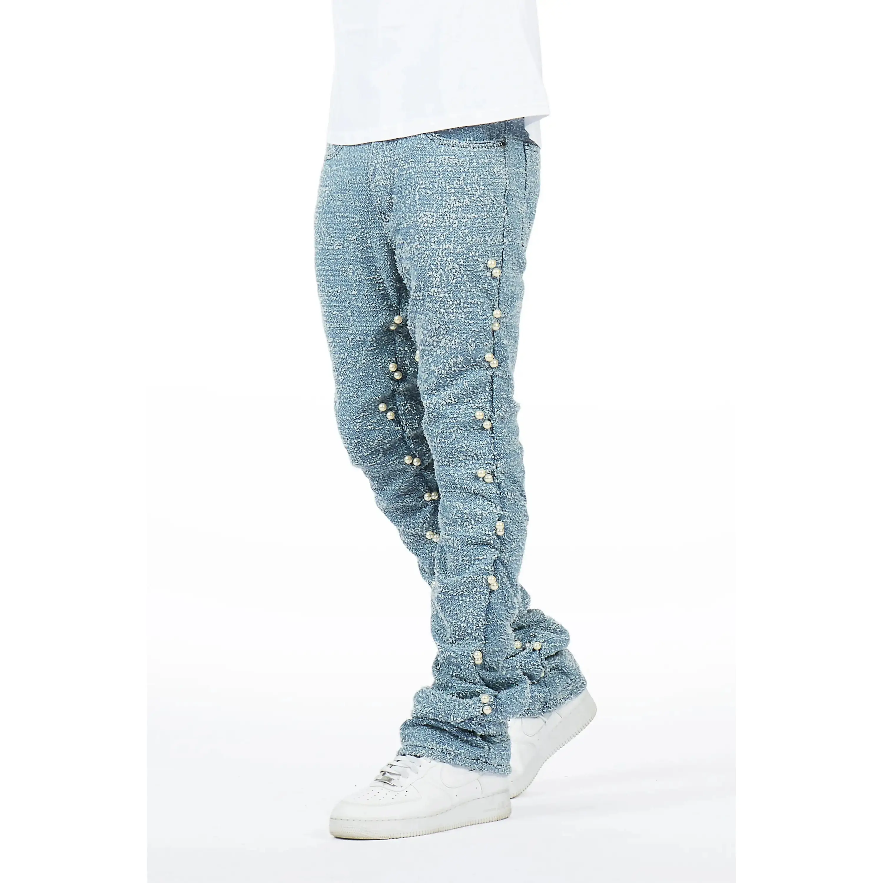 Shae Blue Pearl Stacked Fit Jean