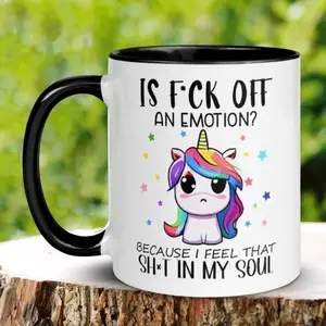 Funny Unicorn Mug, Sassy Mug, Emotionally Exhausted Mug, Mental Health Mug, Funny Unicorn Gift, Funny Mug for Her, BFF Gift For Mom, 11oz Tea Cup, 15oz Ceramic Mug, Kitchen Drinkware