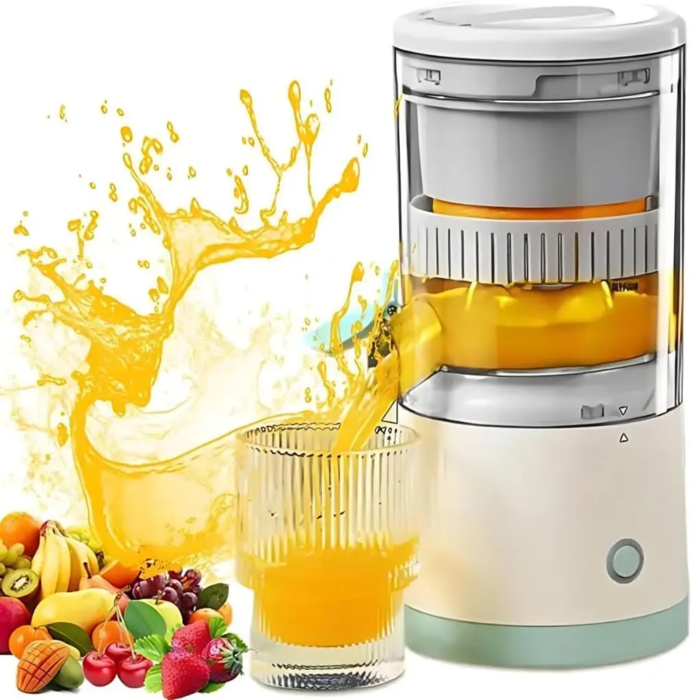 Electric Citrus Juicer - 600ml USB-C Rechargeable, BPA-Free Cordless 1-Touch Automatic Extractor for Home, Travel, Kitchen Appliances