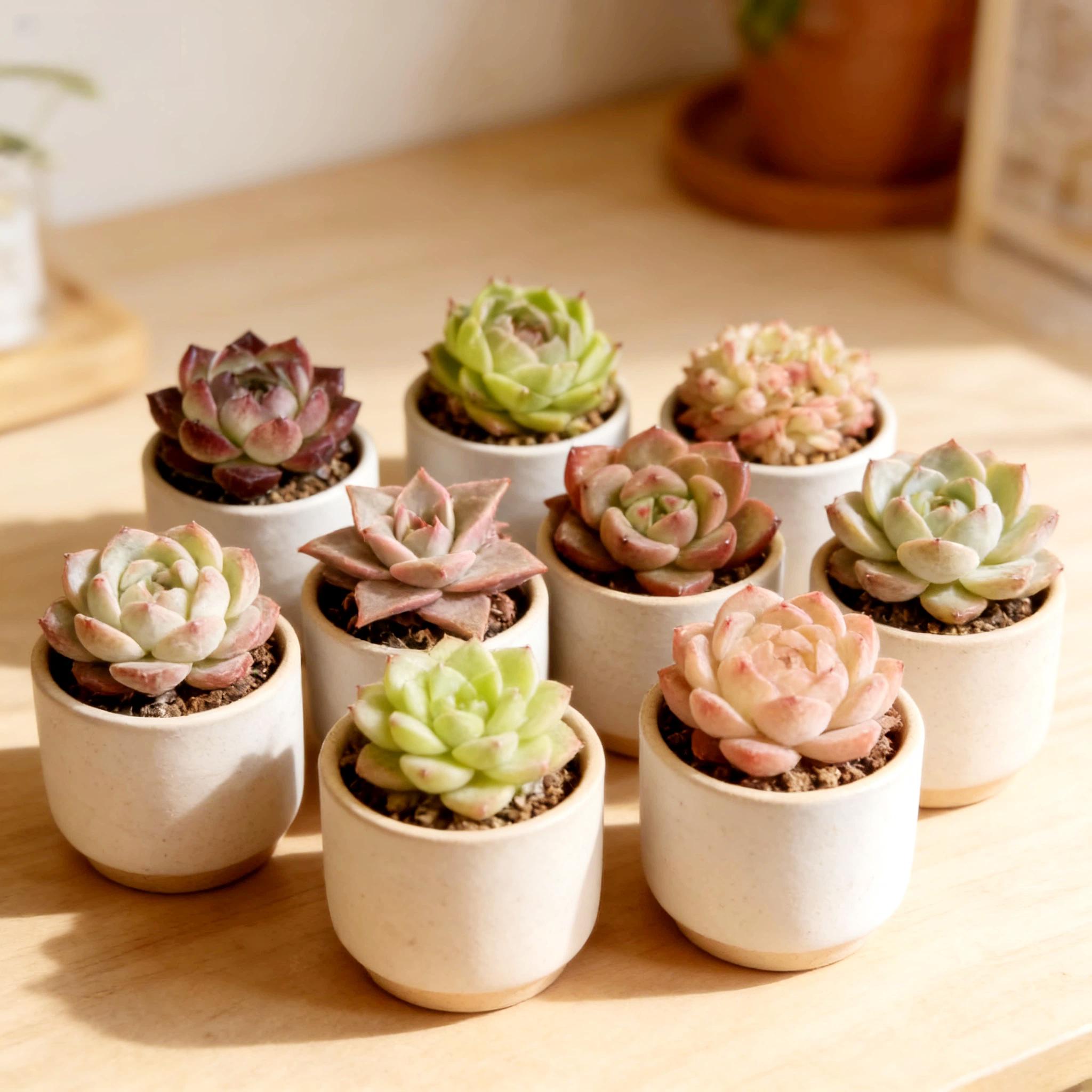 12/15 Pcs Mixed Live Succulents – Assorted Varieties, Random Bulk Succulents with Root Moisture Protection, for Garden, Indoor, Office Desk Decor – Gift Box, Idea for Mother's Day Hardy