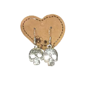 Distinctive Design Skull Hook Halloween Earrings - Spooky Costume Jewelry Accessory