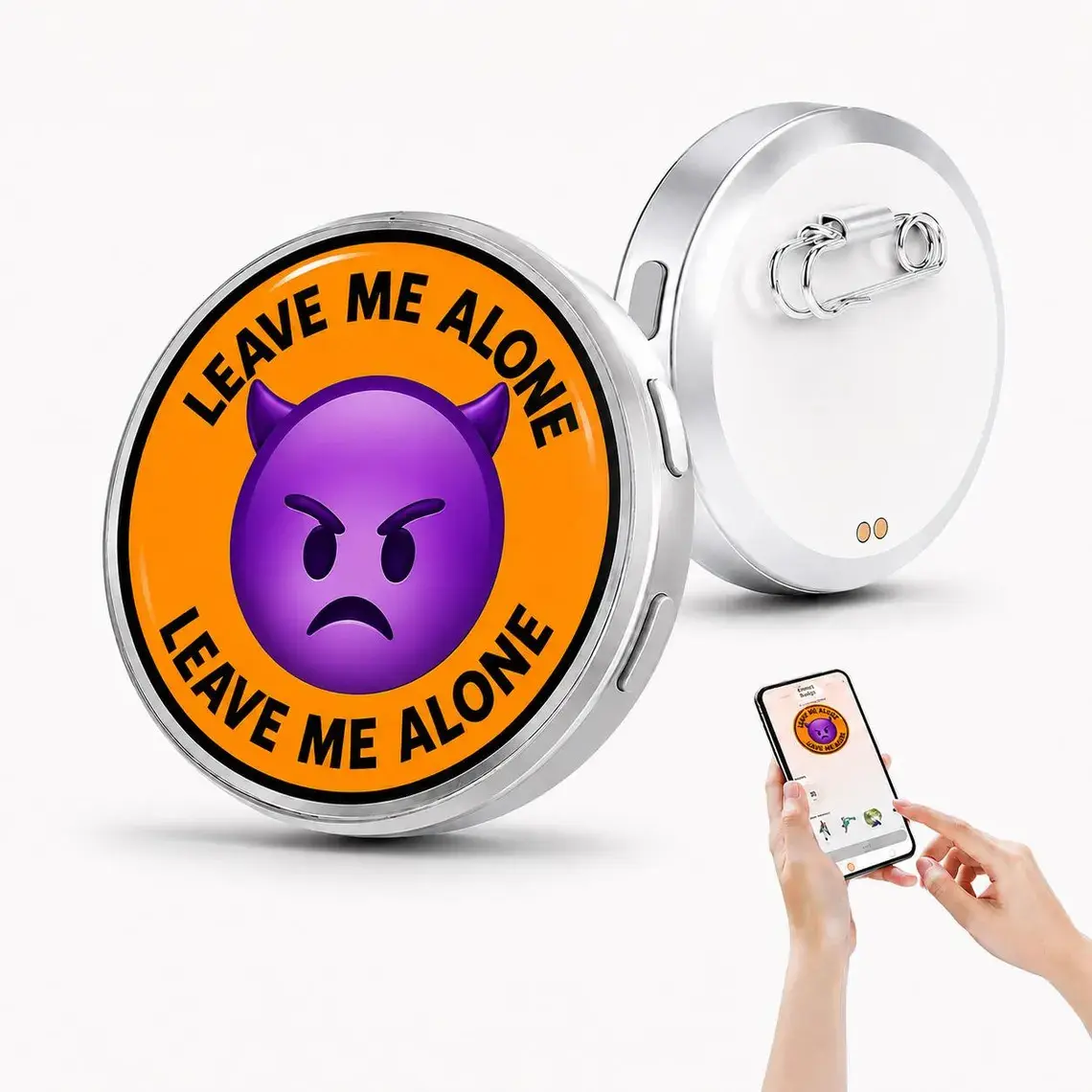 Customizable Digital LED Badge, Smart Badge for Photos GIFs & Text, Personalized Gift