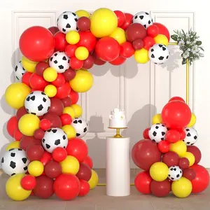Red, Yellow, Brown Balloons, 122 count  Balloon Red Yellow Balloon Garland Arch Farm  Birthday Decorations for Cowgirl Cowboy  Shower Wedding Birthday Party Supplies