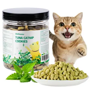 Crunchy Cat Grass Treats-Tasty Salmon Catnip Snacks forIndoor Cats, Hairball Control, Healthy Dental Biscuits &Training Treats ,5.29oz