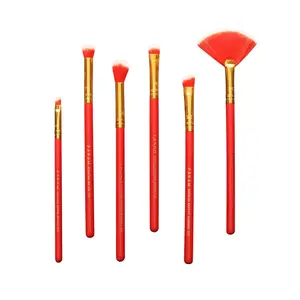 Red Siren Eye Bundle - 6 luxury eyeshadow makeup brushes