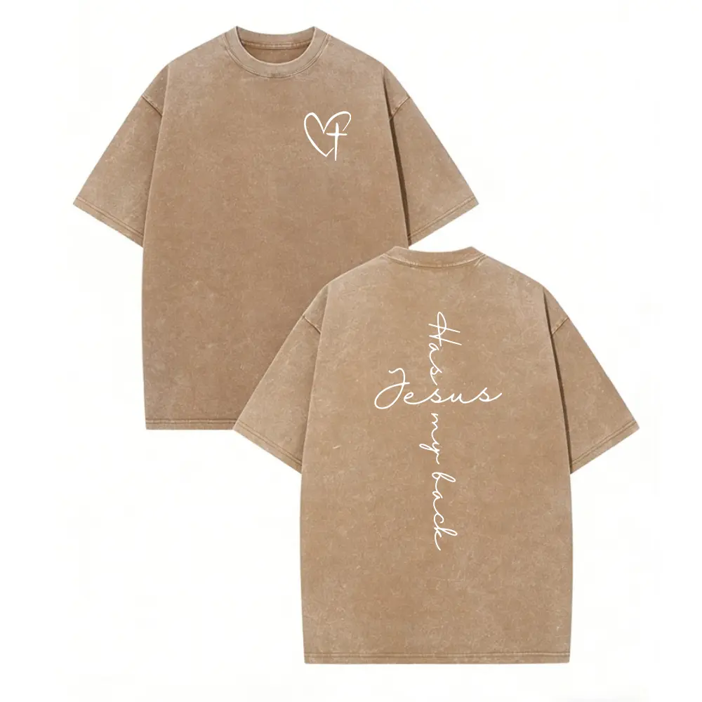 Washed T-shirt-Coffee