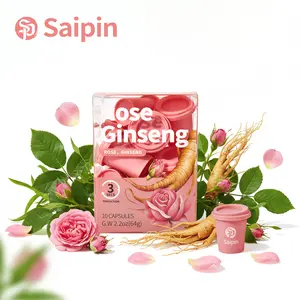 Energy Tea Powder (Caffeine-Free) | Ginseng Rose Herbal Drink Mix | Sugar-Free | Instant Tea | 10 Servings