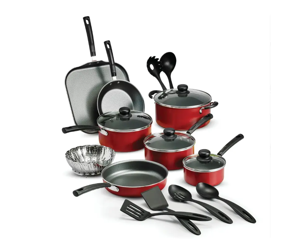 Primaware 18 Piece Non-stick Cookware Set, R