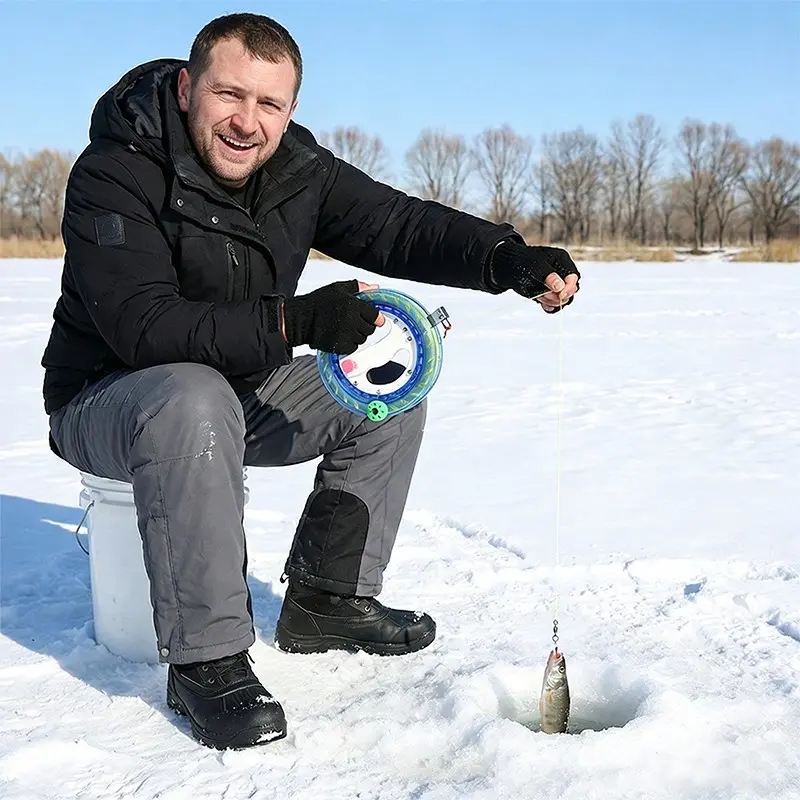 Handheld Ice Fishing Reel, 400m Strong Fish Line, Self-Locking Bearing System, Smooth 5 Axis, Anti-Freeze, Right Hand Cup, Winter Ice Fishing, Ice Fishing Tackle, Ice Fishing Gear, Ice Fishing Accessories - TikTok Handheld Ice Fishing Reel, 400m Strong Fish Line, Self-Locking Bearing System, Smooth 5 Axis, Anti-Freeze, Right Hand Cup, Winter Ice Fishing, Ice Fishing Tackle, Ice Fishing Gear, Ice Fishing Accessories - TikTok