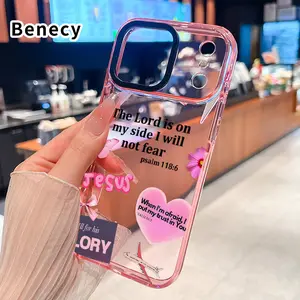 Soft Case for iPhone 17 16 Pro Max 15 Plus 14 13 12 11 Air Faith Over Fear Psalm Christian Aesthetic Anti-Yellowing Shockproof ultra-thin Silicone Crystal Cover Cellphone Smartphone Durable