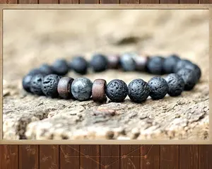 Lava Stone Inner Strength & Calm Energy Bracelet, Energy Bracelet, Inner Strength, Essential Oil Diffuser, Crystal Healing, Lava Stone Bracelet