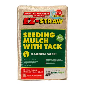 EZ-Straw Seeding Mulch with Tack - Biodegradable Processed Straw, 2.5 cu ft Bale