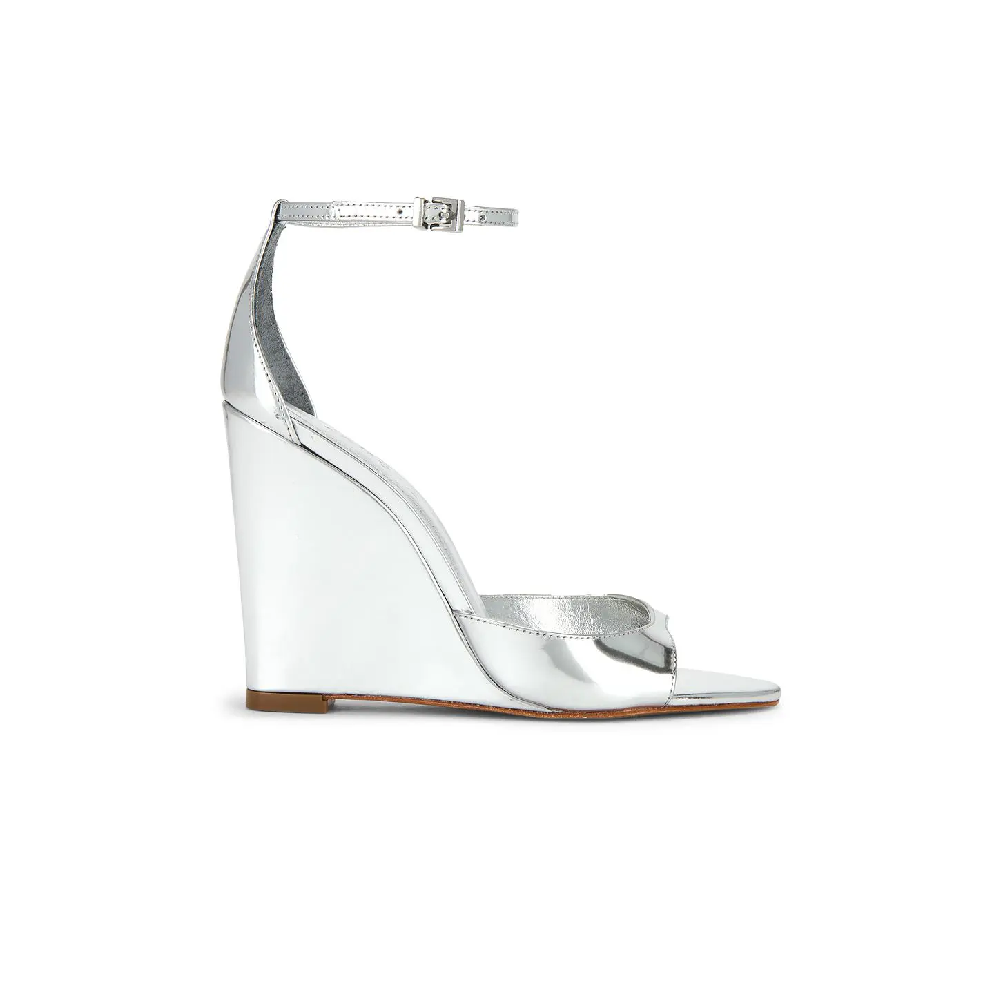 Schutz Scarlett Wedge Sandal in Prata
