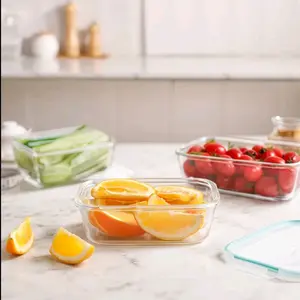 Deluxe 10Pcs Airtight Glass Food Storage Containers 5 Containers & 5 Lids 35.5oz & 12.5oz Meal Prep Friendly for Lunch Pantry Kitchen Use