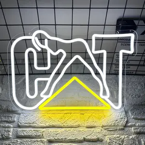 CAT Truck Style LED Neon Light Sign,Bold Neon Sign for Wall Decor, Garage, Man Cave, Workshop,Eye-Catching Industrial Neon Signs Gift for Men, Mechanics,Room Decor