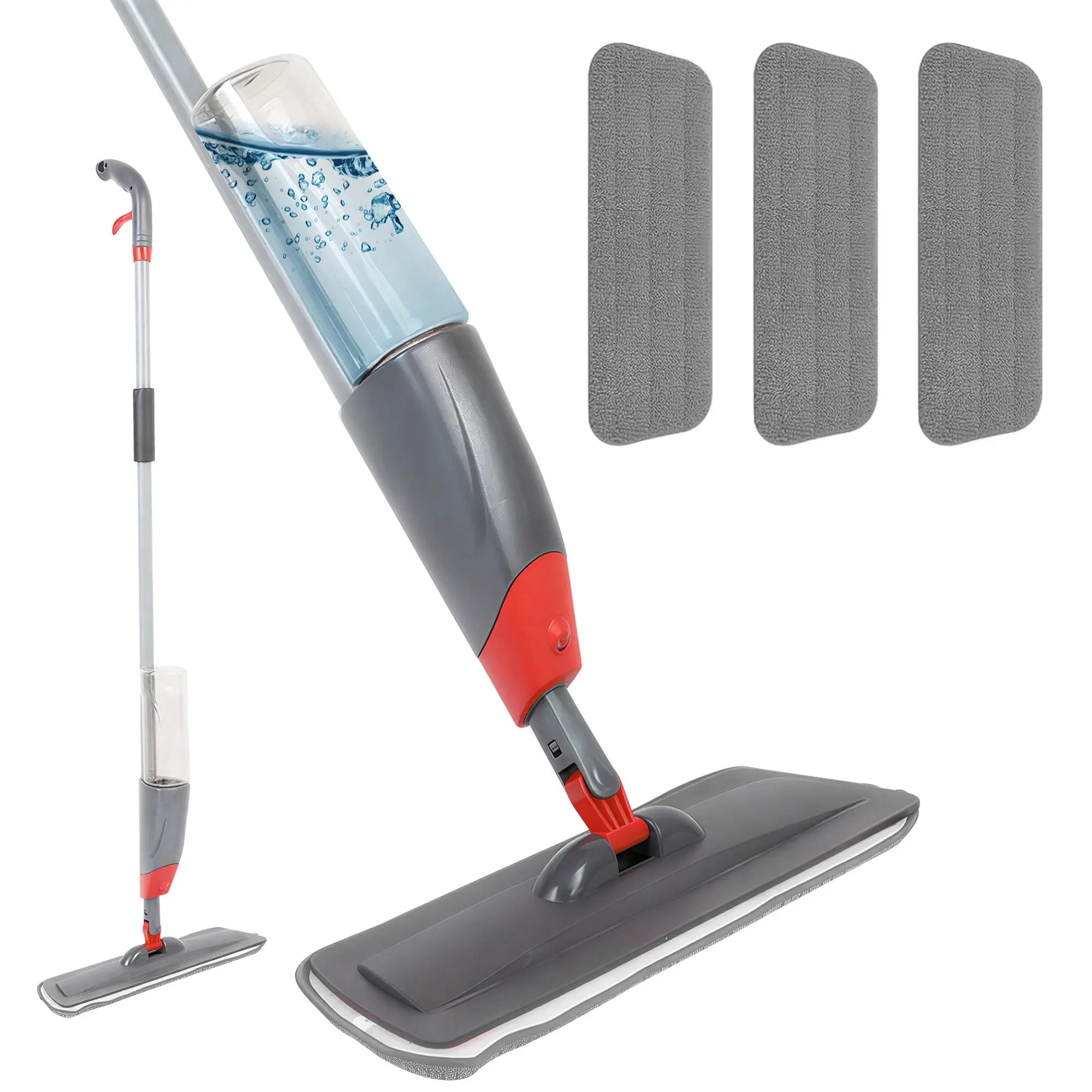 Electric Upright Spray Mop - Mops for Hardwood Floors, 800ML Refillable Water Tank, 360° Rotating Flat Head, 3 Washable Microfiber Cloth Pads for Tile Floors, Microfiber Cleaning Towels