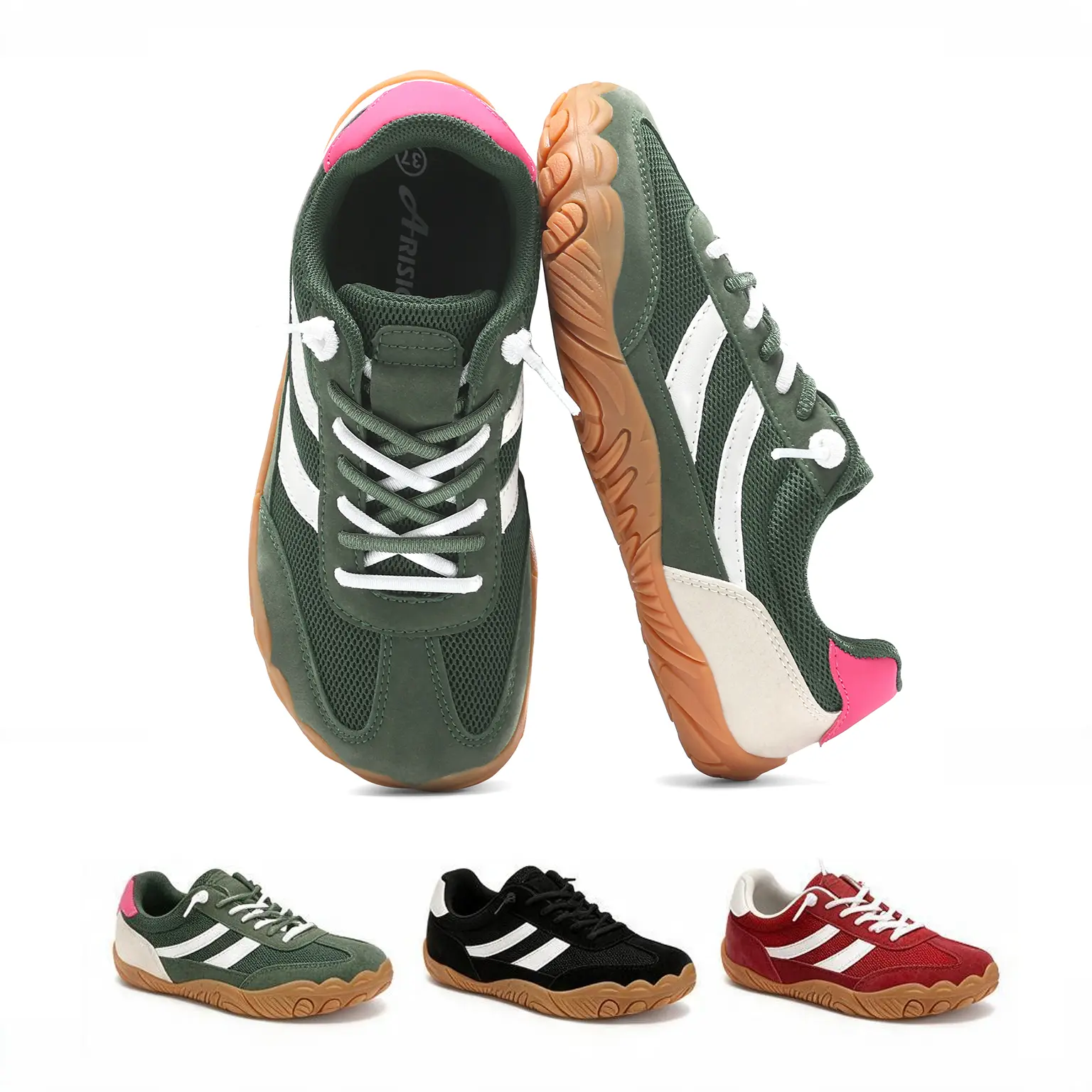 Women's Wide Fit Barefoot Sneakers - Wide Toe Box, 0-Drop, Toe Wiggle Room, Non-Slip Lightweight Breathable Minimalist Cross-Trainers with Rubber Sole for Outdoor Walks, Athletic Activities (Shoes for Women)