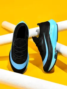 Unisex Letter & Striped Print Running Shoes, Casual Sporty Breathable Comfortable Workout Sneakers, Air Sole Sneakers for Daily Wear, Versatile Athleisure Style, Sports Shoes