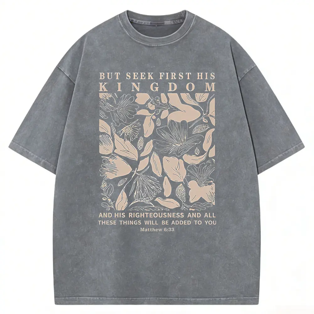 Washed T-shirt-Grey