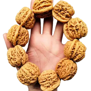 Men's Walnut Wood Wenwan Bracelet, Rudraksha-Inspired Large Hand-Held Accessory, Natural Look Design for Daily Everyday Wear Adjustable,Couples,Set bracelet for men and women bracelet men