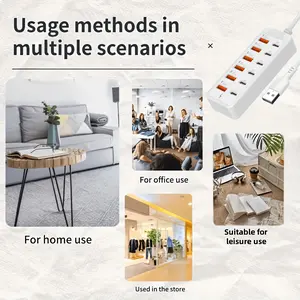 66w Fast Charger with 12 USB Ports (6 USB-A + 6 Type-C), Multi-Device Charging & Data Transfer, Ideal for Tablets Laptops Smartphones