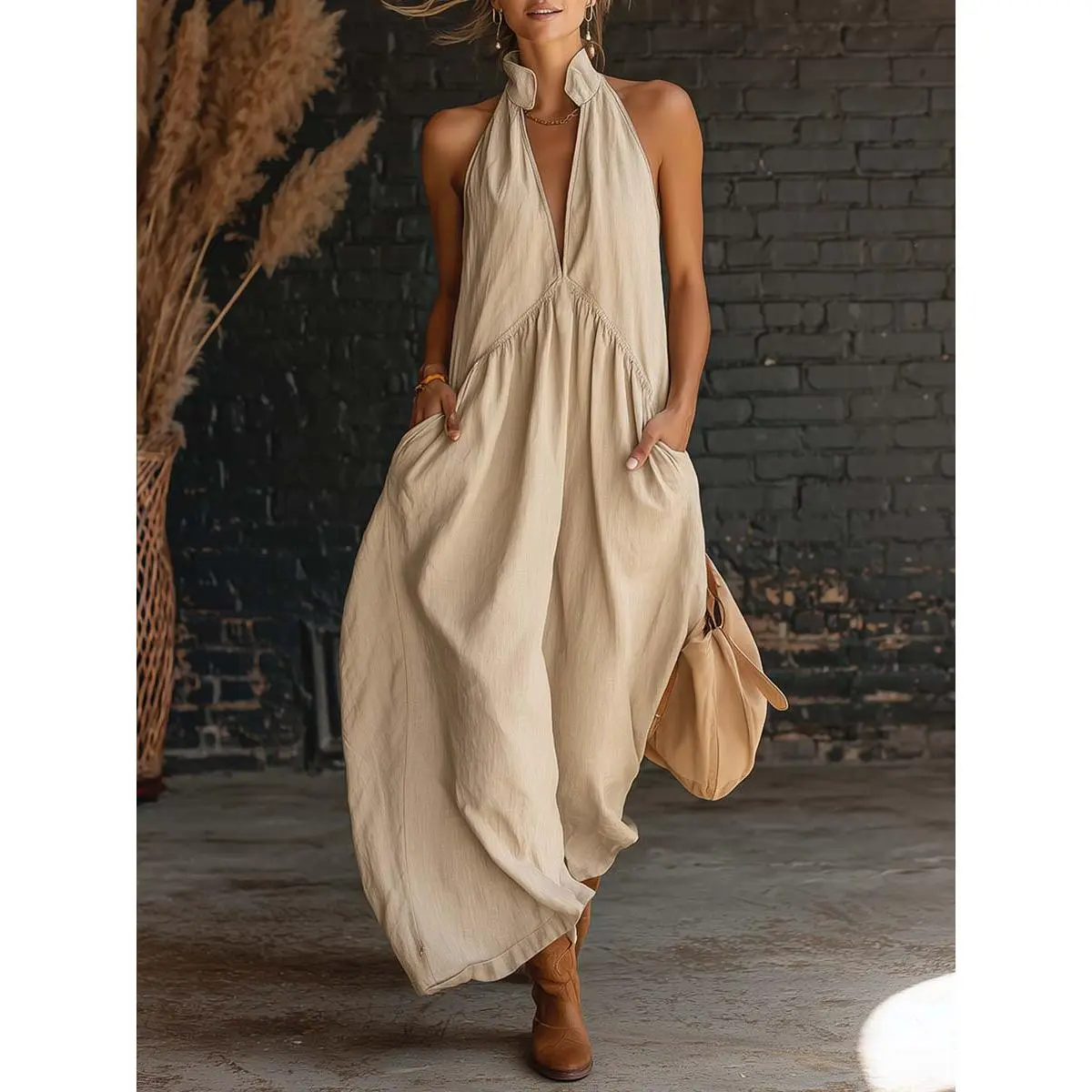 2026 Minimalist Halter Neck Maxi Dress | Casual Loose Fit Pocket Dress | Effortless Summer Outfit for Women # MaxiDress # HalterNeckDress # BohoFashion # SummerDress # CasualDress # WithPockets # DressesForWomen # Outfit of the Day - TikTok Shop 2026 Minimalist Halter Neck Maxi Dress | Casual Loose Fit Pocket Dress | Effortless Summer Outfit for Women # MaxiDress # HalterNeckDress # BohoFashion # SummerDress # CasualDress # WithPockets # DressesForWomen # Outfit of the Day - TikTok Shop