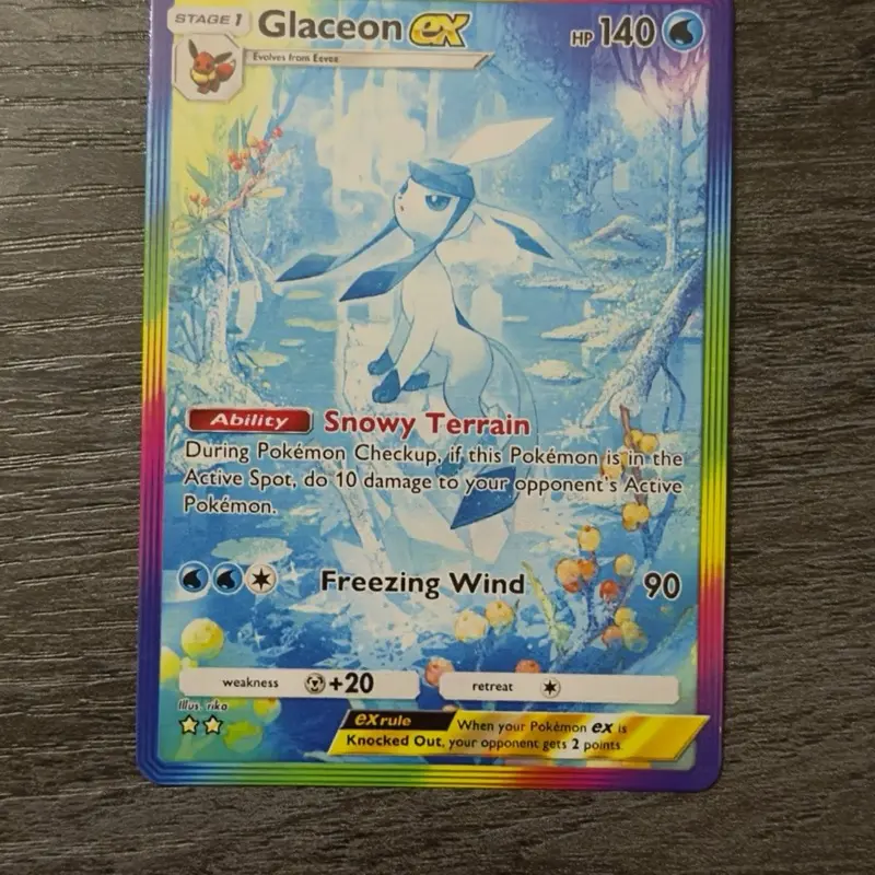 Glaceon Full Art (Rainbow Rare)- Fan Made Art Card - Pokémon TCG Pocket Proxy