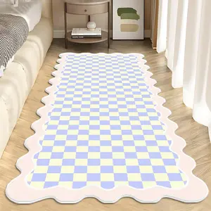 Checkerboard Pattern Rug, Checkered Area Rug, 1 Count Non-slip Soft Floor Mat, Decorative Carpet for Home Living Room Bedroom Study Room, Home Decor