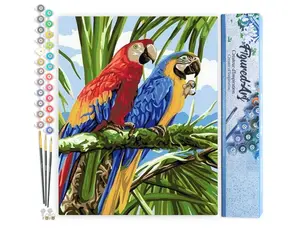Paint by numbers - Parrots in the Tropics