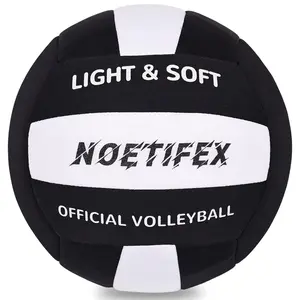 Soft Volleyball-Super Soft Fabric Light Volleyball for Indoor Practice Safe and Quiet Kids Youth Beginners House Yard Training Practice Games(Deflated)
