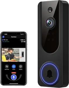 1080p WiFi Video Doorbell Camera Wireless, Battery Powered, AI Human and Motion Detection, 2 Way Talk, Night Vision, Cloud Storage, 2.4G WiFi Only, Indoor/Outdoor Surveillance