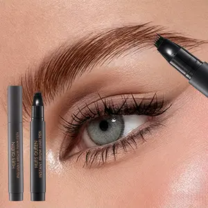 6-Tip Microblading Brow Pen | Fork Tip Eyebrow Pen for Natural Hair-like Strokes | Waterproof & Smudge-proof Long-lasting Brow Makeup