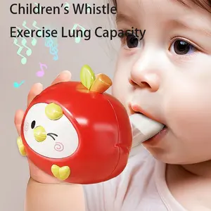 Cartoon Fruit Whistle Simulation Instrument, Bird Call Whistle, Food Grade Biting Toy, Lung Capacity Training Musical Toy
