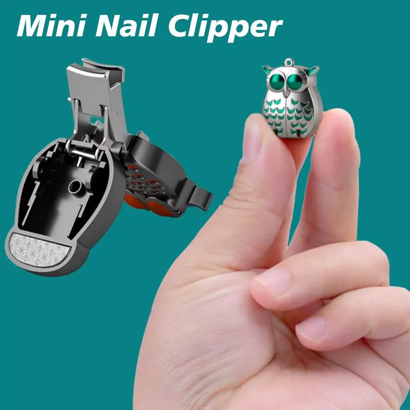 Mini Nail Clippers Collapsible Portable Travel Fingernail Nail Scissors Cutter Anti Splash Stainless Steel Manicure Tools